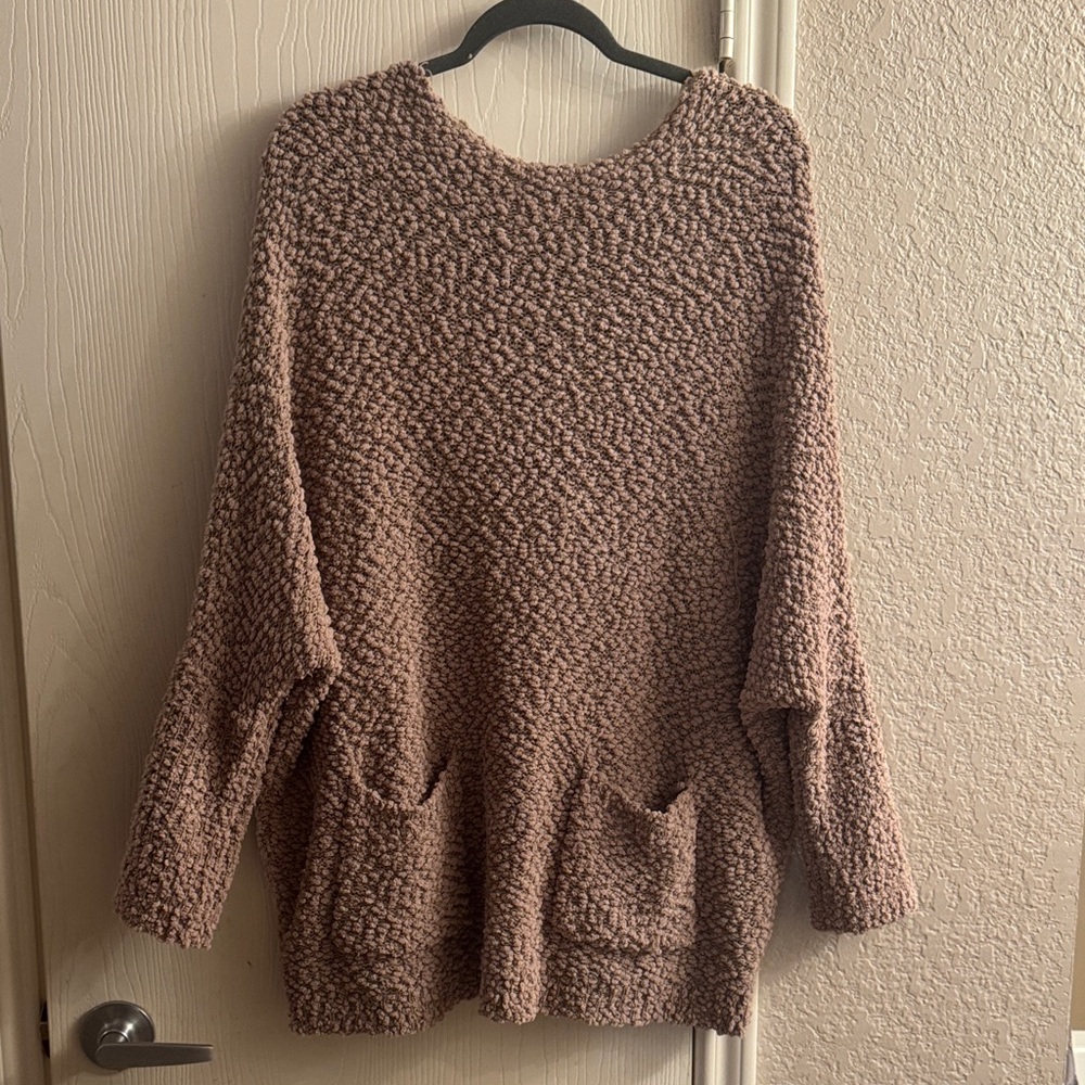Soft Textured Women's Sweater in Tan